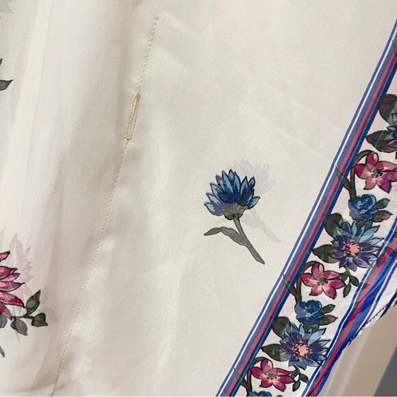 Vintage Silk Poncho Blouse / Kimono Tunic From Italy - Picture 4 of 10